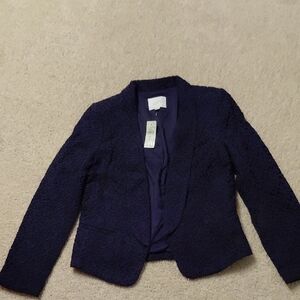 LOFT Midnight Blue Lace Blazer